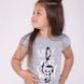 Футболка дитяча для дівчаток Модний карапуз 03-00961 сірий 128 см (8 років) 03-00961-44170 фото 3 | Trendy Tot